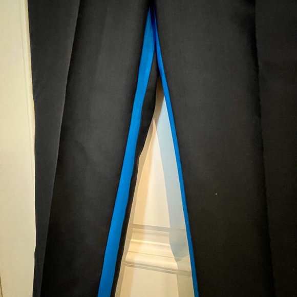 ASOS Design Men's Fluorescent Blue Stripe Suit Trousers / Pants Set (2 of 2) - Picture 2 of 7